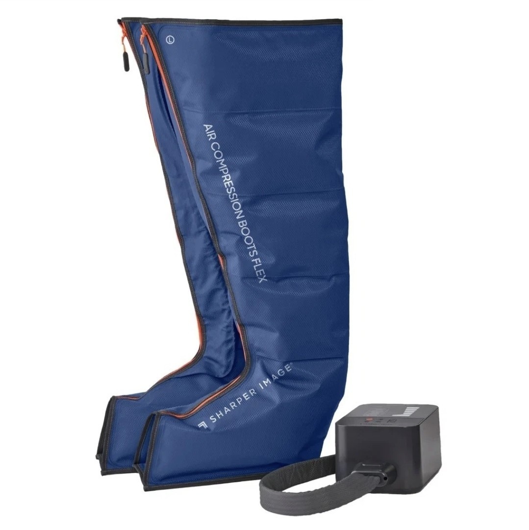 NEW Sharper Image Air Compression Boots Flex Leg Massager Powerboost S/M O.B New NEW Sharper Image Air Compression Boots Flex Leg Massager Powerboost S/M O.B New