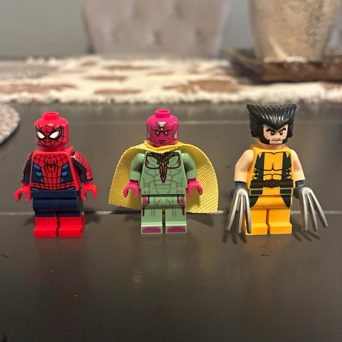 LEGO Marvel Super Heroes Minifigures Lot of 3: Spider-Man Vision Wolverine