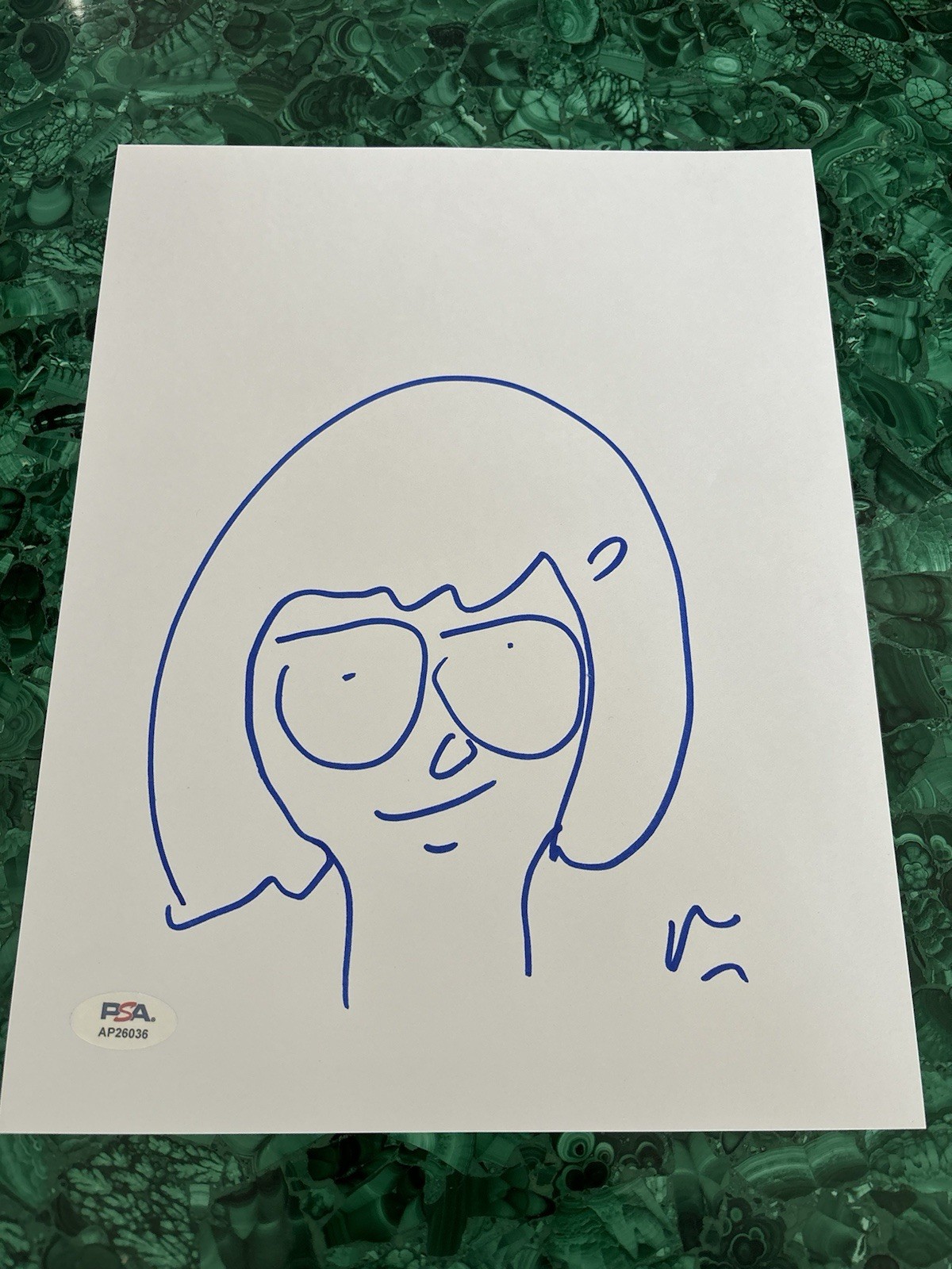 Dan Mintz Signed Autographed “tina” From Bobs Burgers Sketch Psa DNA Coa Dan Mintz Signed Autographed “tina” From Bobs Burgers Sketch Psa DNA Coa