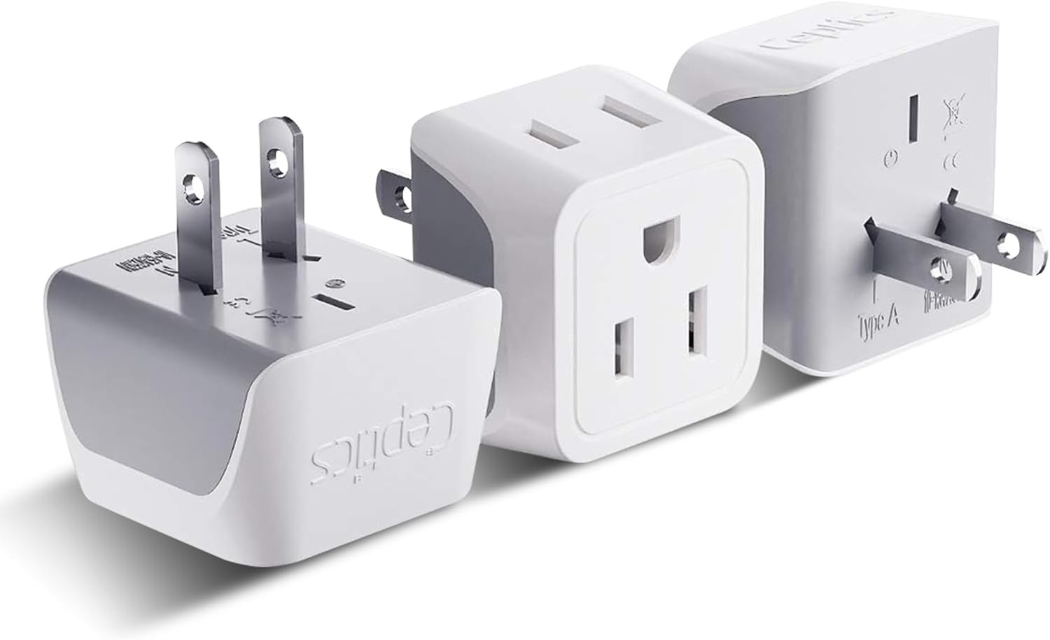 Japan, Philippines Travel Adapter Plug by Ceptics - USA 3 Pin Polarized to 2 ... Japan, Philippines Travel Adapter Plug by Ceptics - USA 3 Pin Polarized to 2 ...