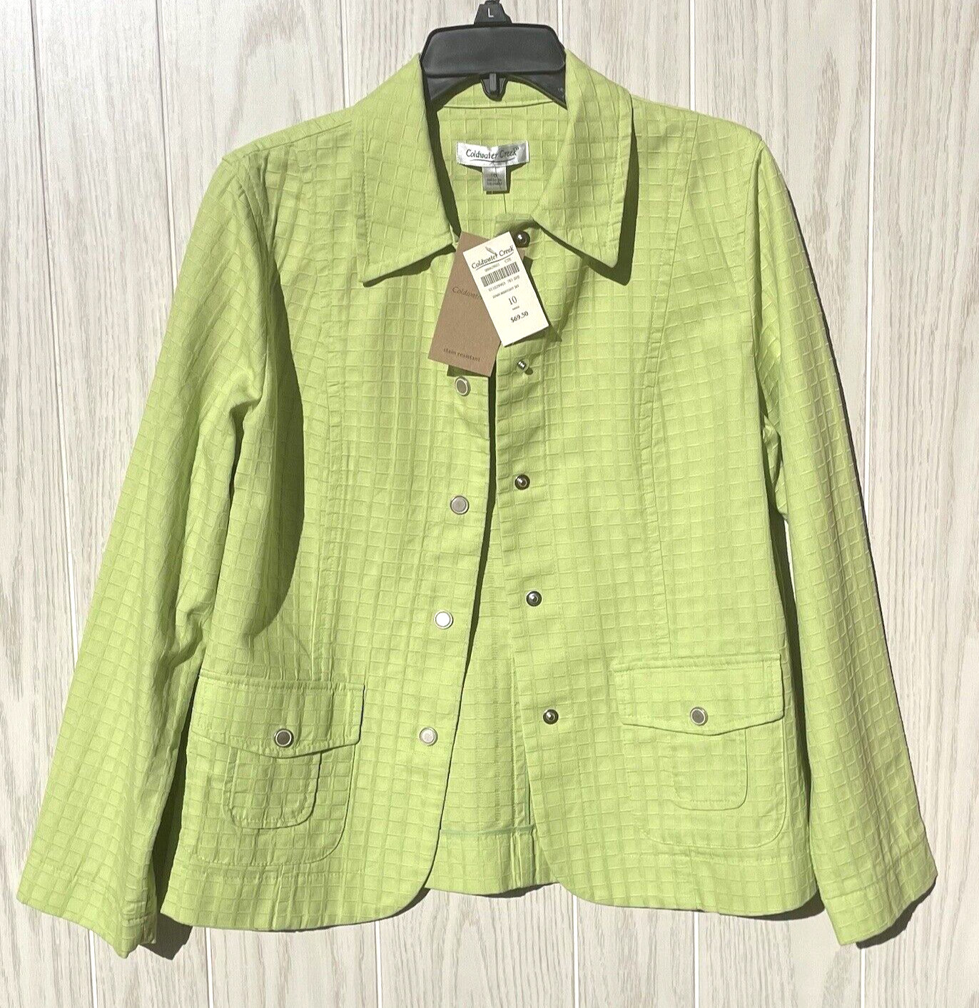 NWT~ COLDWATER CREEK Size 10 Misses Green Long Sleeve Jacket *Retail $69.50* NWT~ COLDWATER CREEK Size 10 Misses Green Long Sleeve Jacket *Retail $69.50*