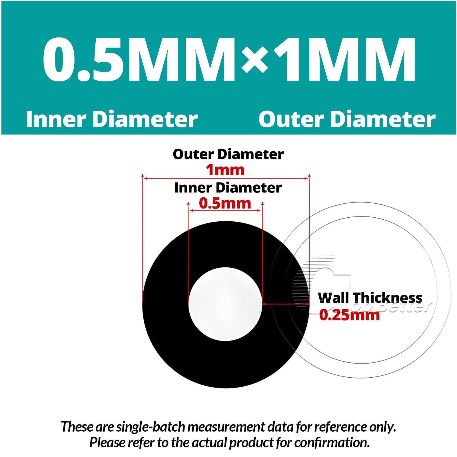 Black Silicone Tube Hose ID 0.5mm-60mm × OD 1mm-68mm Soft Rubber Pipe