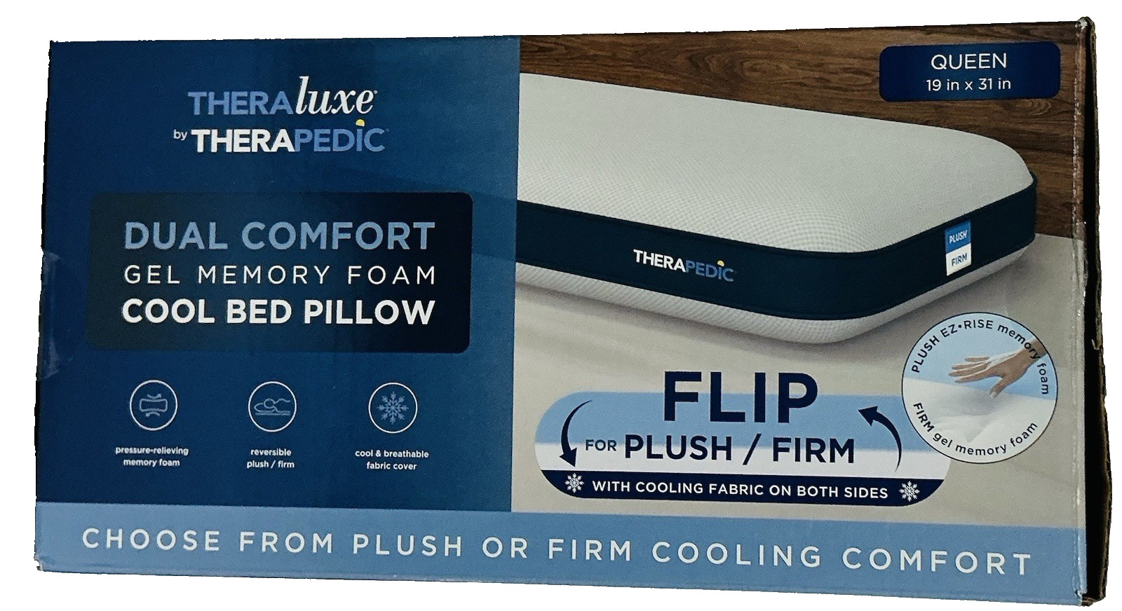 Theraluxe by Therapedic Dual Comfort Gel Memory Foam Pillow