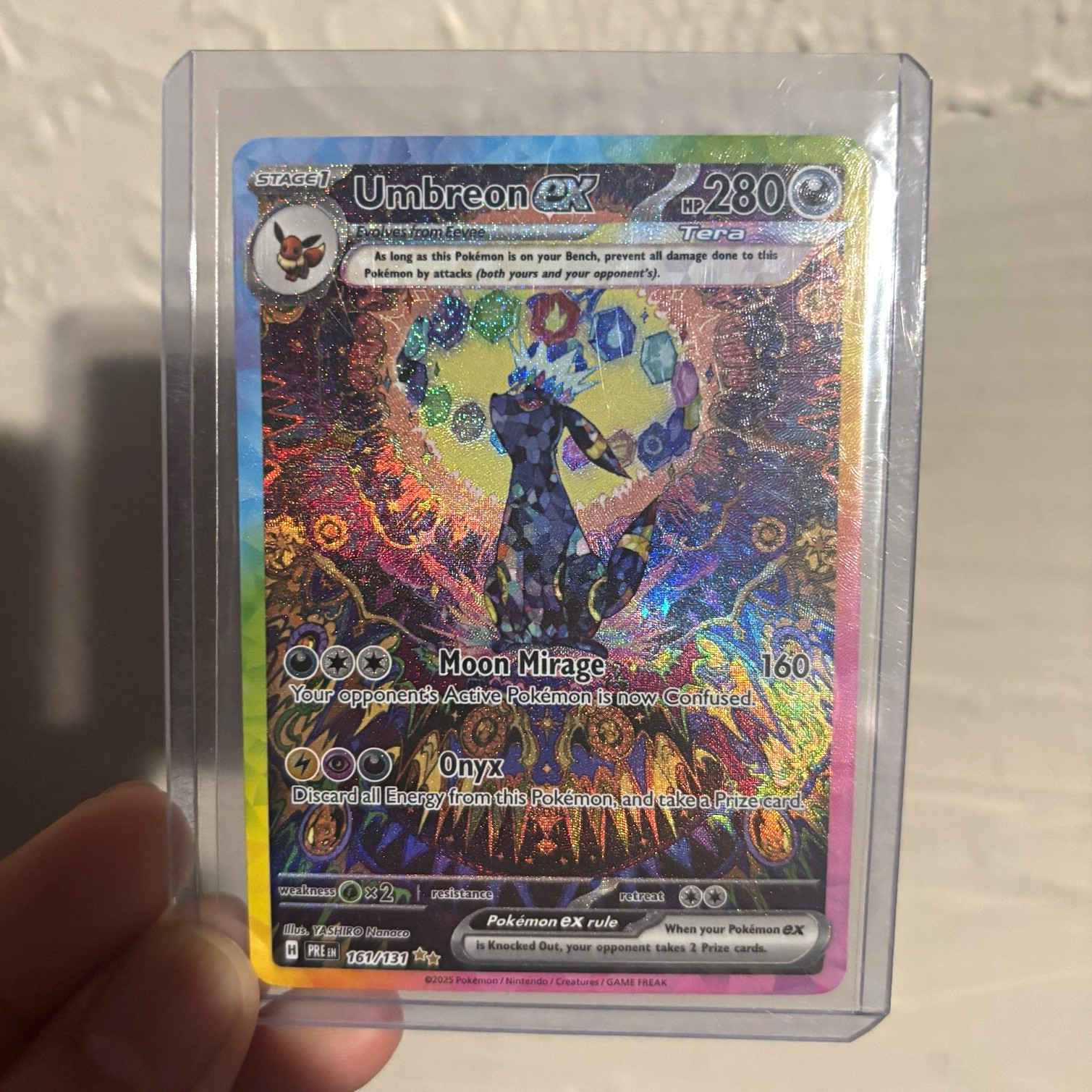 Umbreon ex 161/131 SV Prismatic Evolutions SIR Full Art Holo 280 HP ENG Umbreon ex 161/131 SV Prismatic Evolutions SIR Full Art Holo 280 HP ENG