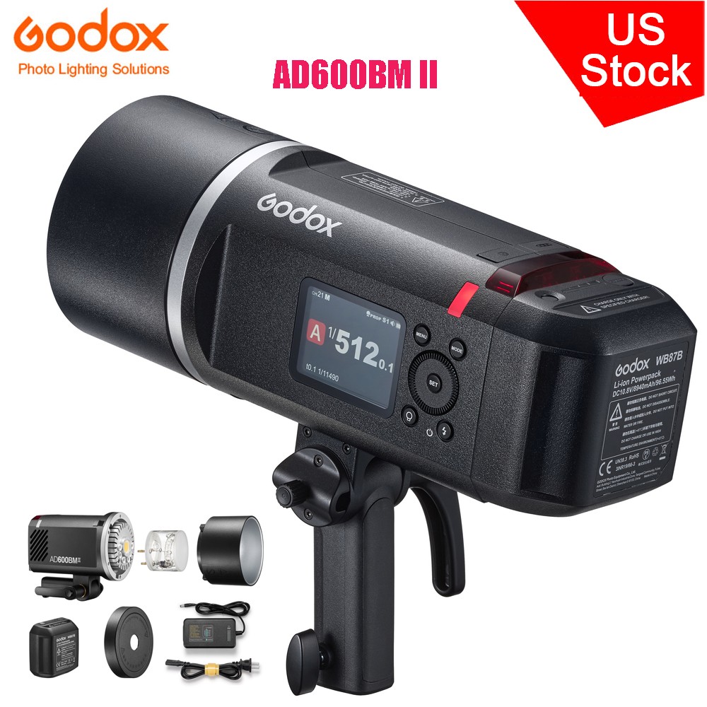 Godox AD600BMII Bowens Mount 600Ws Outdoor Studio Flash with 8940mAh Battery Godox AD600BMII Bowens Mount 600Ws Outdoor Studio Flash with 8940mAh Battery