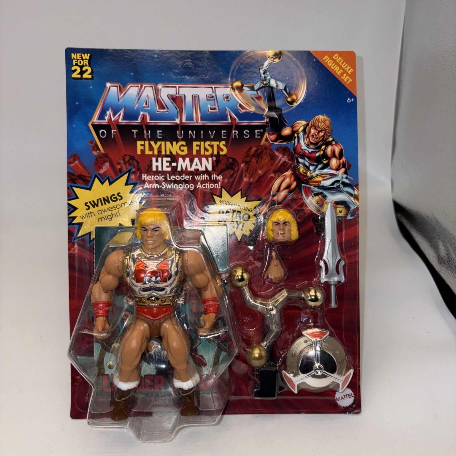 MOTU  Flying Fists He-Man  Masters of the Universe - New DAMAGED PACKAGE
