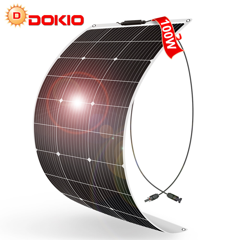 Dokio 100w 200w 500w 1000w flexible Solar Panel For RV/Camper/Boat/Balcony Dokio 100w 200w 500w 1000w flexible Solar Panel For RV/Camper/Boat/Balcony