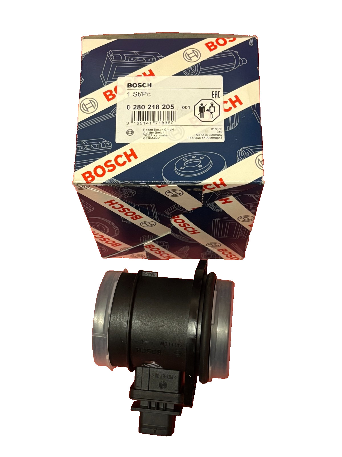 Mass Air Flow Sensor Bosch 0280218205 for 2007-2011 Mini Cooper 1.6L 13627542418 Mass Air Flow Sensor Bosch 0280218205 for 2007-2011 Mini Cooper 1.6L 13627542418