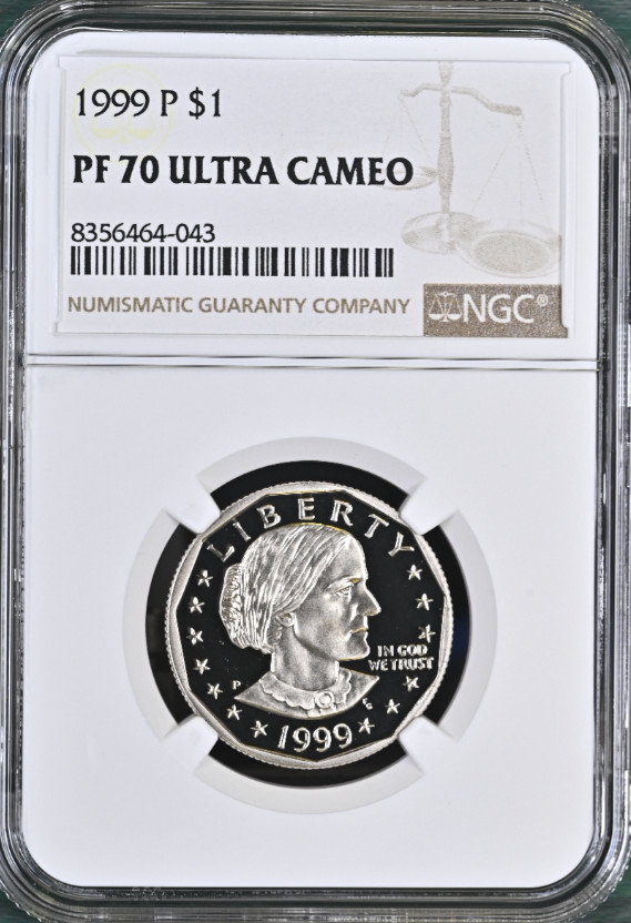 1999 P Proof Susan B. Anthony Dollar NGC PF 70 Ultra Cameo 1999 P Proof Susan B. Anthony Dollar NGC PF 70 Ultra Cameo