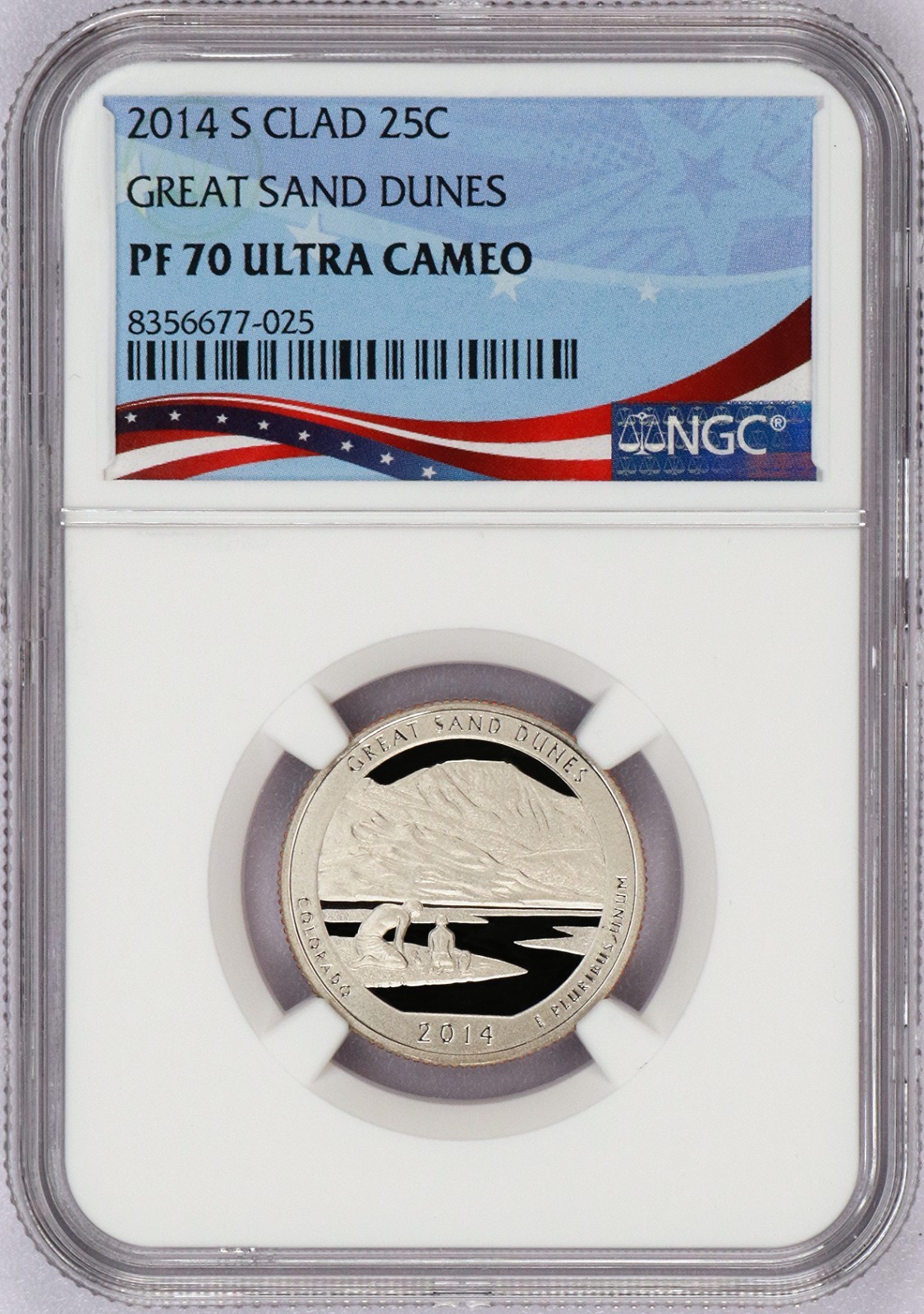 2014 S Great Sand Dunes ATB Quarter 25c PF 70 Ultra Cameo NGC Registry Coin