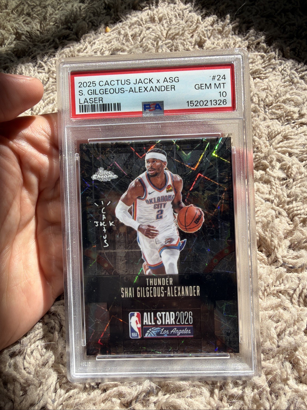 Shai Gilgeous‑Alexander 2025 Cactus Jack x ASG Laser /25 PSA 10 Gem Low Pop Shai Gilgeous‑Alexander 2025 Cactus Jack x ASG Laser /25 PSA 10 Gem Low Pop