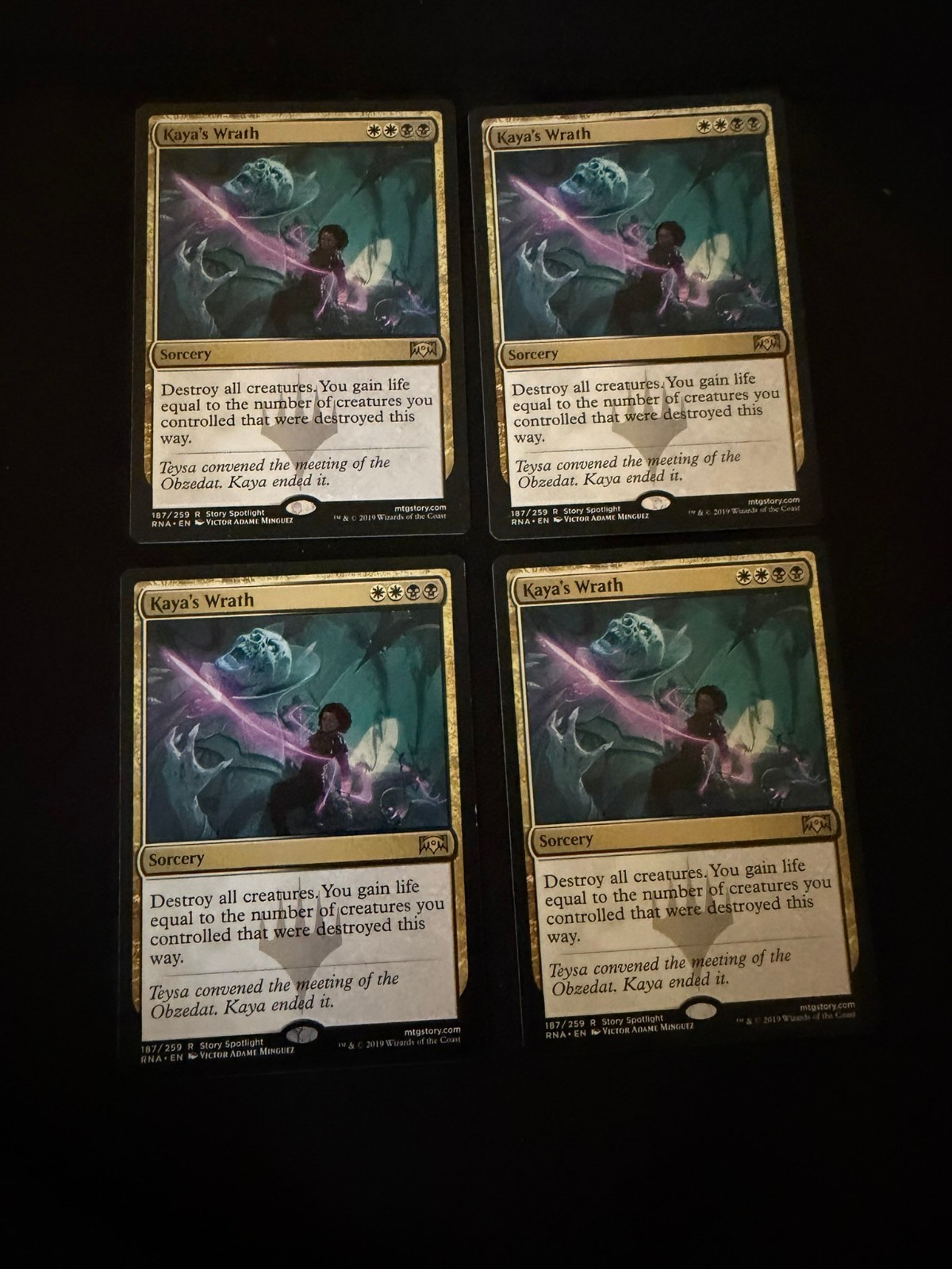 x4 Kaya\'s Wrath [Ravnica Allegiance] 4x Magic MTG Cards LP