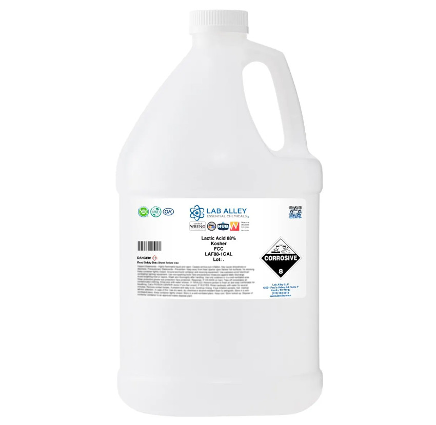 Lab Alley Lactic Acid 88%, Food Grade (FCC), Kosher Lab Alley Lactic Acid 88%, Food Grade (FCC), Kosher