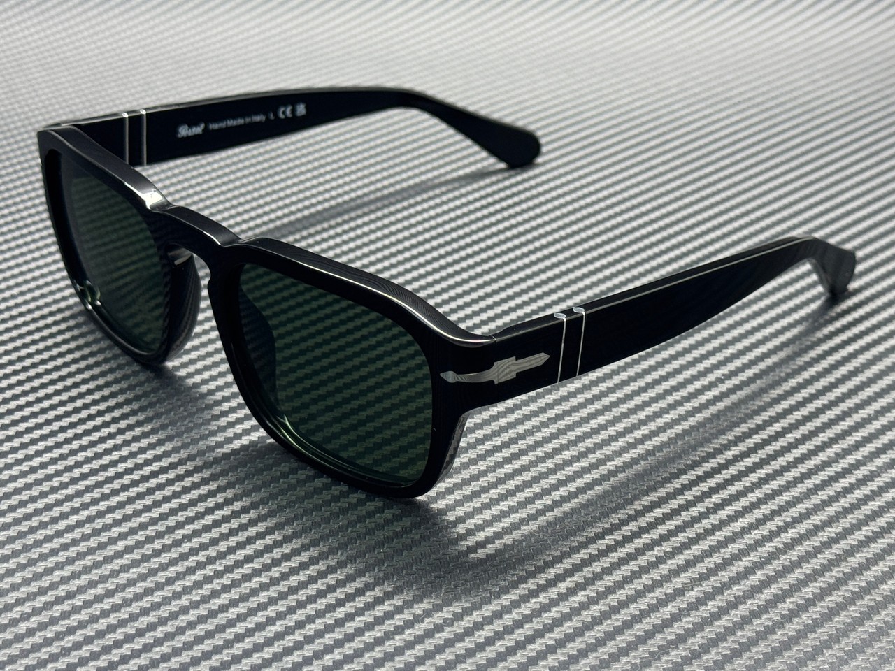 PERSOL PO3386S 95 31 Black Green Men\'s 56 mm Sunglasses