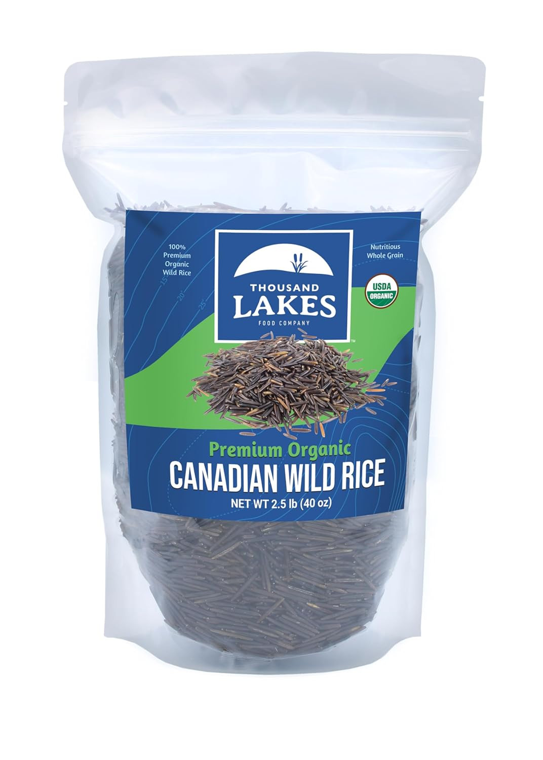 Thousand Lakes Organic Canadian Wild Rice - Premium - Bulk - 2.5 Pounds | 100% W Thousand Lakes Organic Canadian Wild Rice - Premium - Bulk - 2.5 Pounds | 100% W
