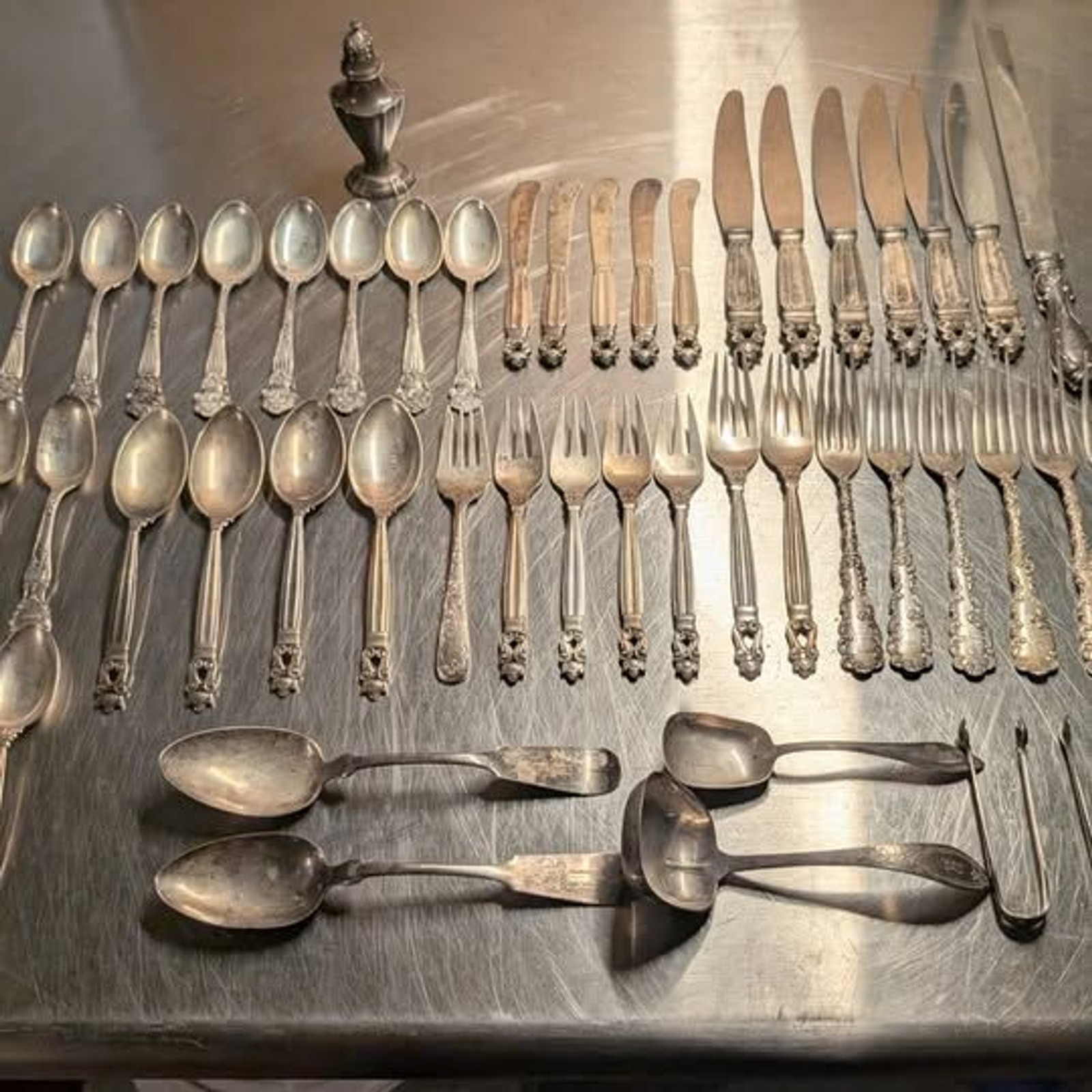 52 Pieces Sterling Silverware Mixed Lot Incl Georg Jensen \'Acorn\' SterlingSilver