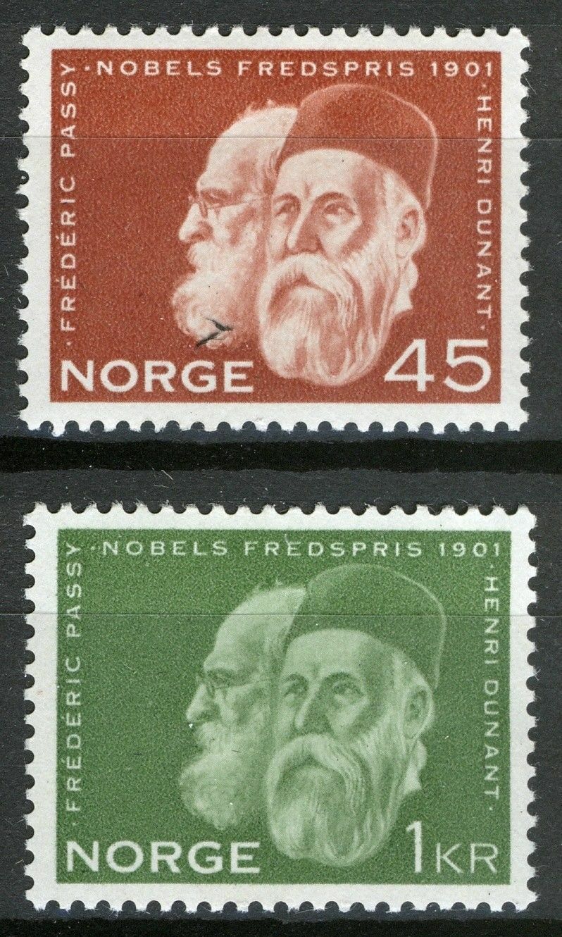 Norway 1961, Nobel Peace prize winners set VF MNH, NK 504-505