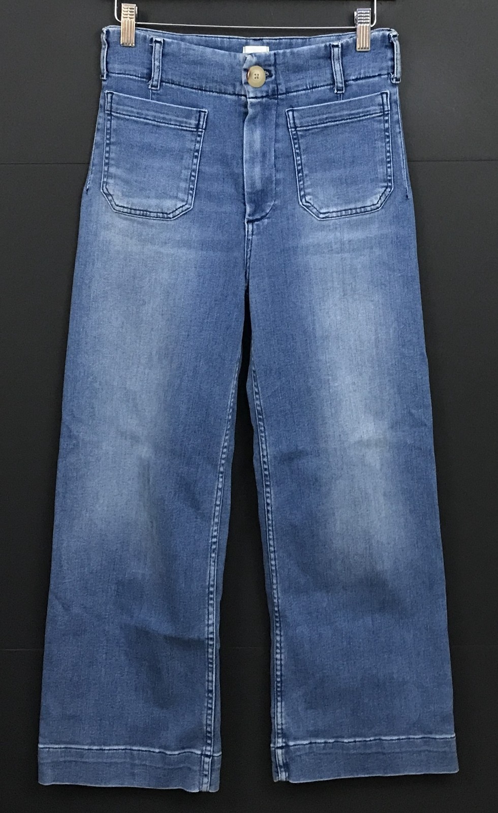 Anthropologie Maeve The Colette Cropped Wide-Leg Jeans Blue Denim Size 26 Anthropologie Maeve The Colette Cropped Wide-Leg Jeans Blue Denim Size 26