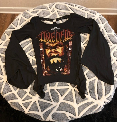 Killstar Lost Boys Buckle Blouse Top One of Us XS NWT Goth Punk Vampire Horror