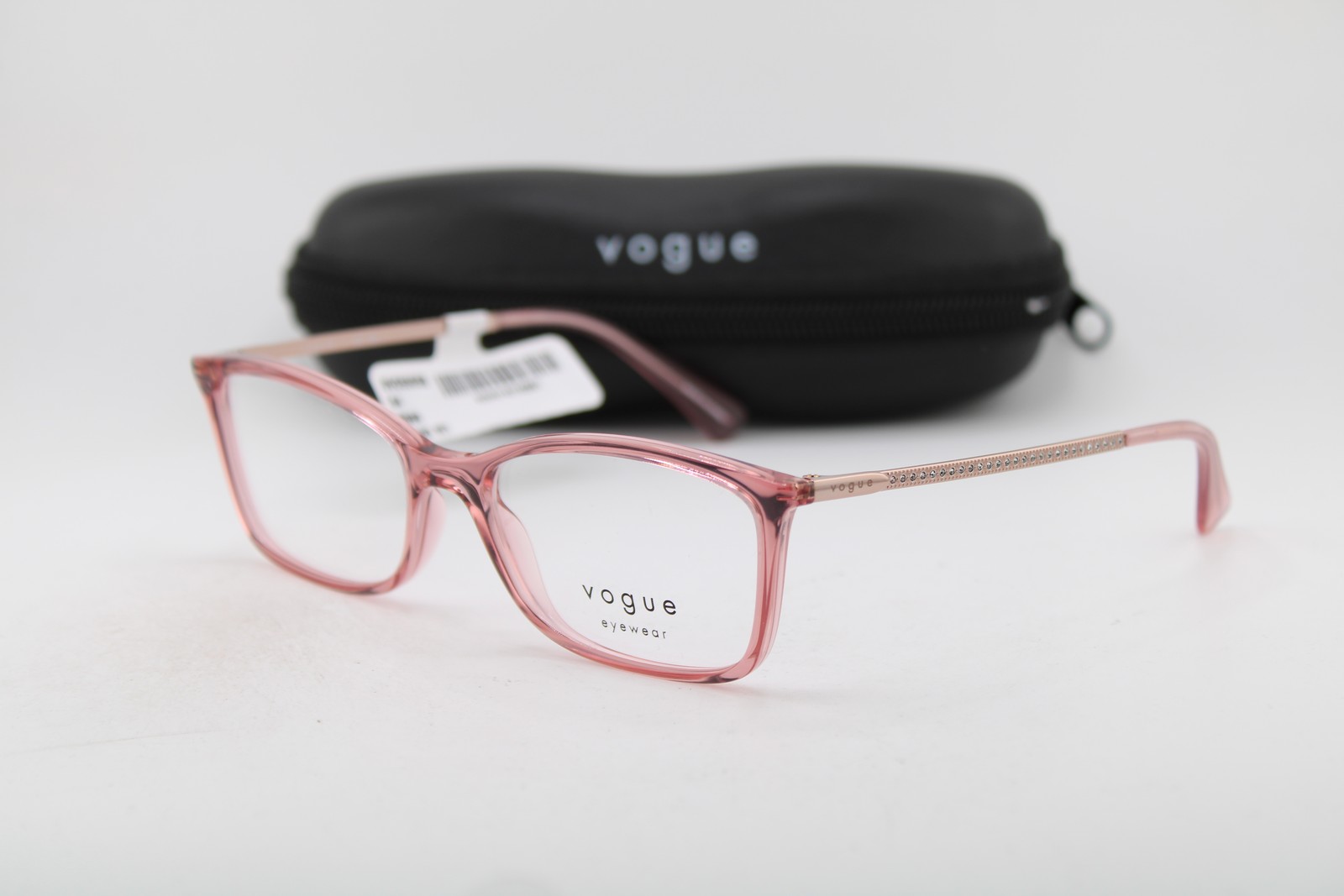 NEW VOGUE EYEWEAR VO 5305-B 2599 CLEAR PINK CRYSTALS AUTHENTIC EYEGLASSES 54-17