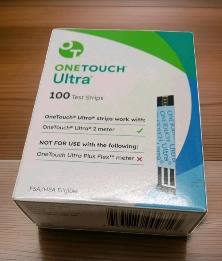 100 ONE TOUCH ULTRA TEST STRIPS exp 06-2027-- 100 ONE TOUCH ULTRA TEST STRIPS exp 06-2027--