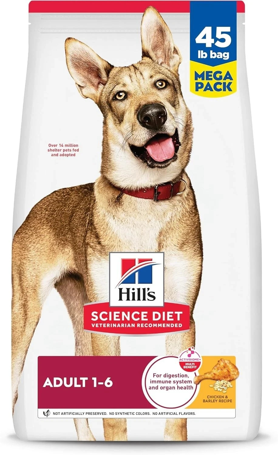 Hill's Science Diet Adult Chicken & Barley Recipe Dry Dog Food, 45 lb Hill's Science Diet Adult Chicken & Barley Recipe Dry Dog Food, 45 lb
