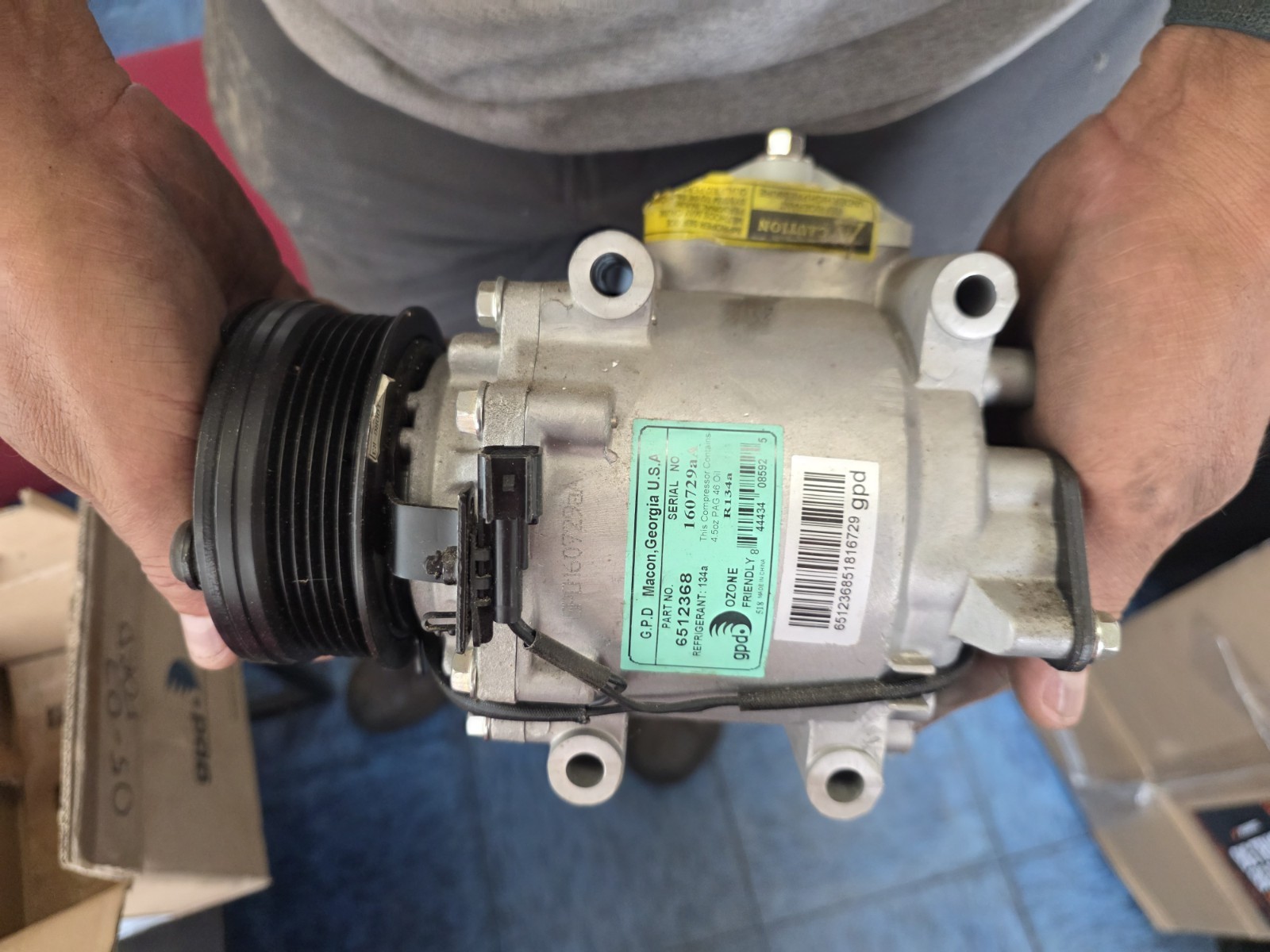 GENUINE GLOBAL PARTS DISTRIBUTORS GPD A/C COMPRESSOR NEW IN BOX 6512368