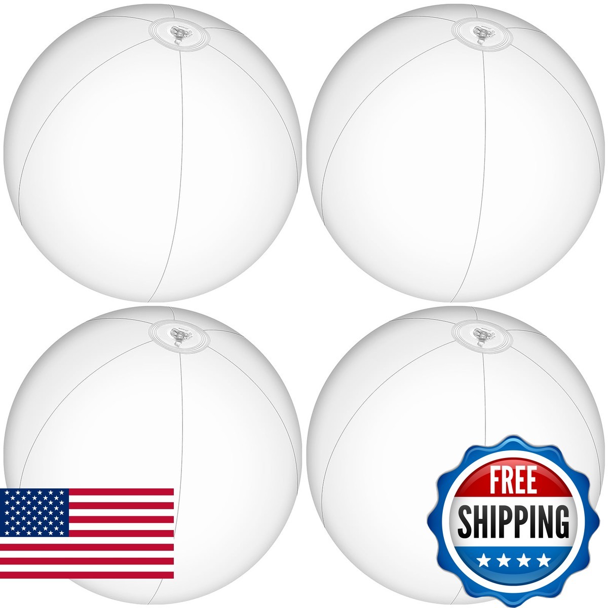 Kymqlyw 4 Pcs Inflatable Beach Ball 24 Inch Swimming Pool Balls Summer Outdoor
