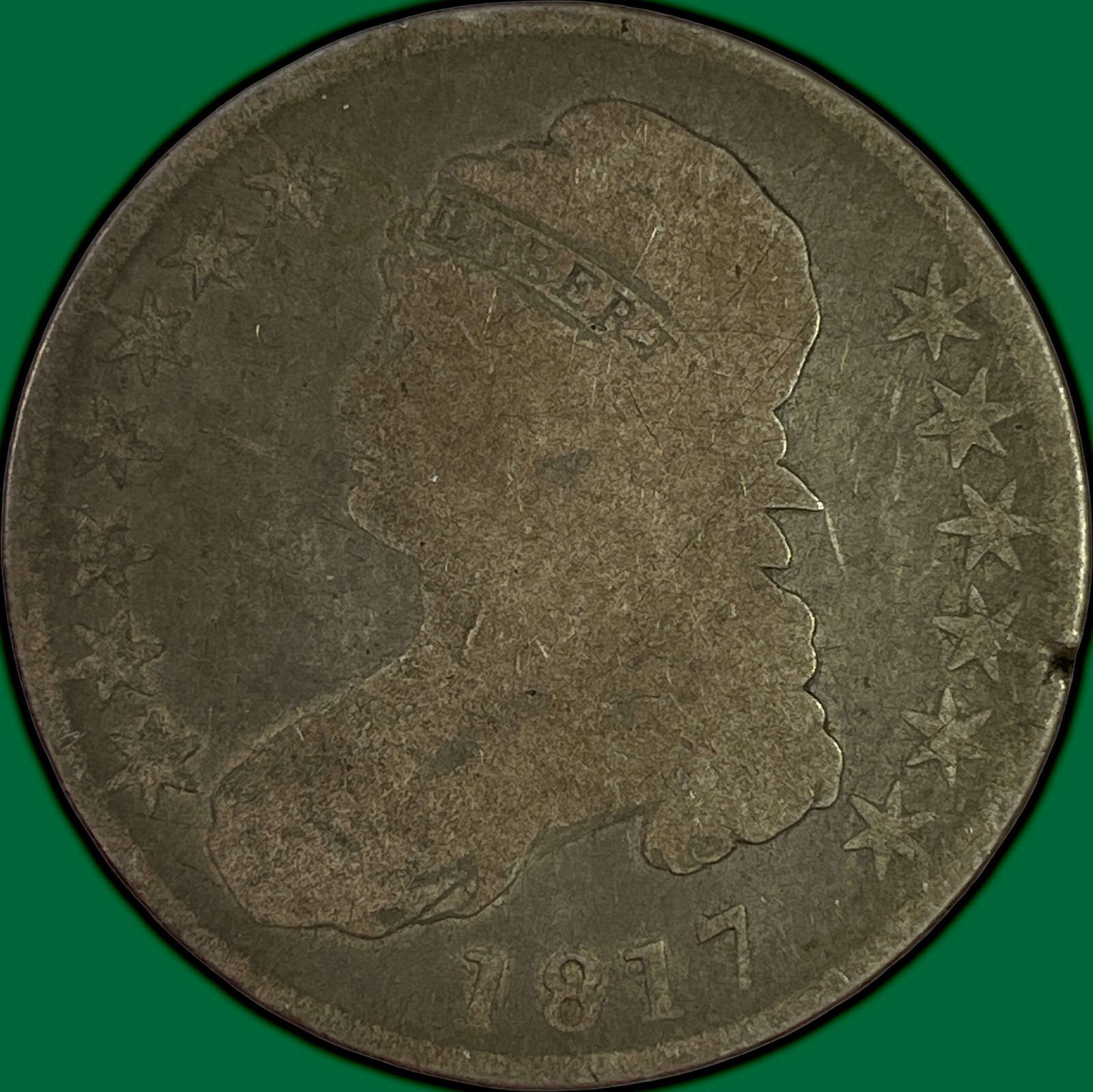 1817 Capped Bust Half Dollar Good G Coin #47947