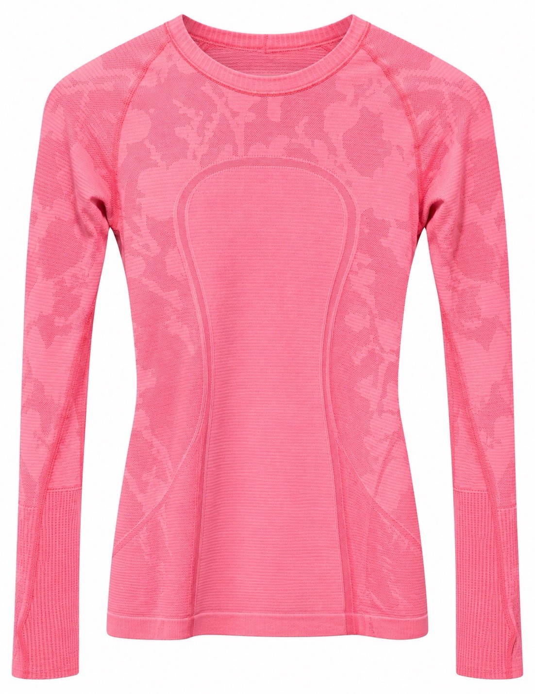Lululemon Run 2012 Swiftly Tech LS Special Edition Flash Pink Floral Size 4 #110