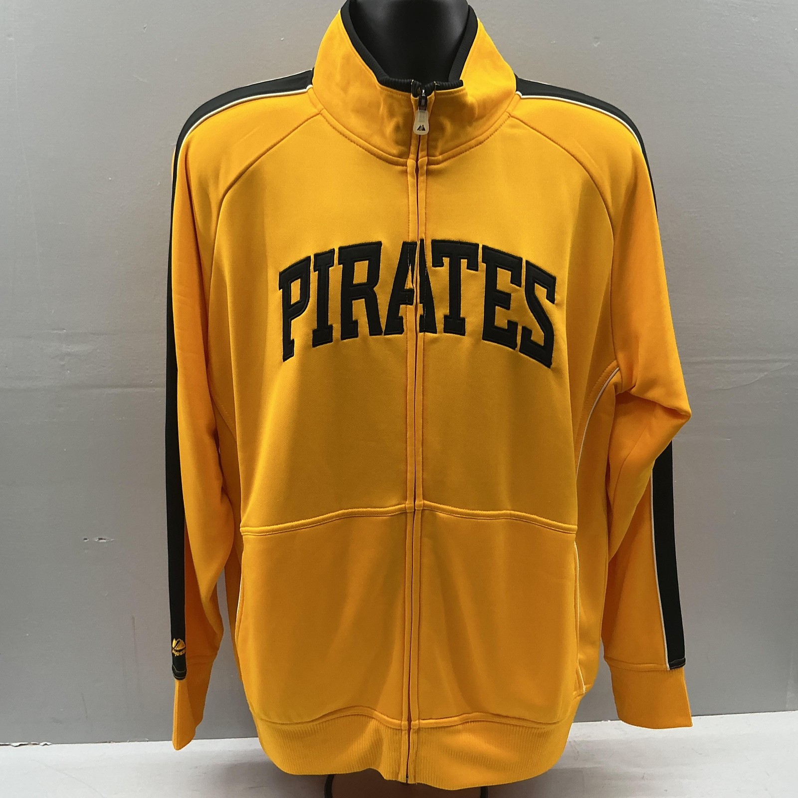 Pittsburgh Pirates Cooperstown Collection Jacket Mens Large Gold MLB Baseball