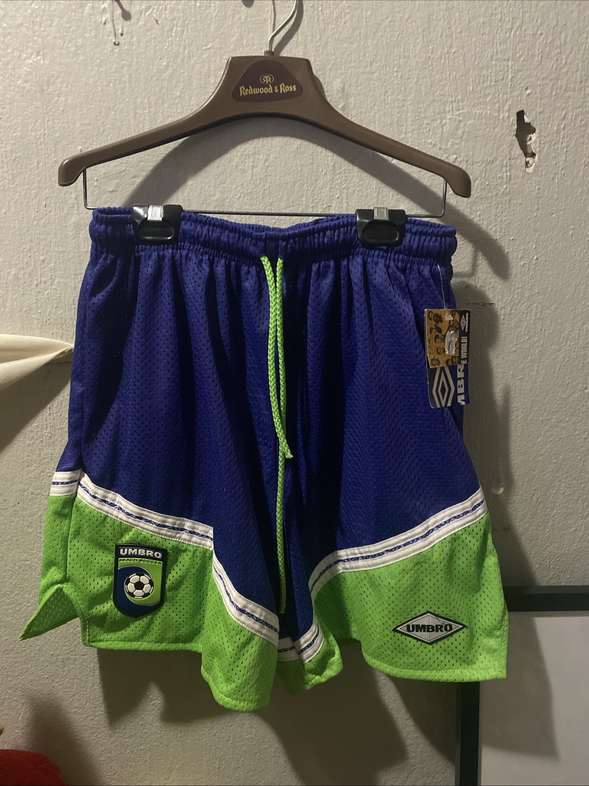 90s Deadstock Vintage umbro Beach soccer shorts new with tags made in USA 90s Deadstock Vintage umbro Beach soccer shorts new with tags made in USA