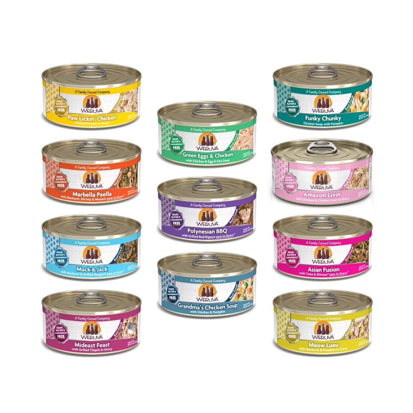 Weruva Classic Cat 11 Flavors Variety Pack 5.5 oz Cans (Pack of 24) Weruva Classic Cat 11 Flavors Variety Pack 5.5 oz Cans (Pack of 24)