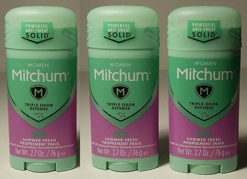 MITCHUM Women SHOWER FRESH Deodorant 2.7 Invisible SOLID (LOT of 3) MITCHUM Women SHOWER FRESH Deodorant 2.7 Invisible SOLID (LOT of 3)
