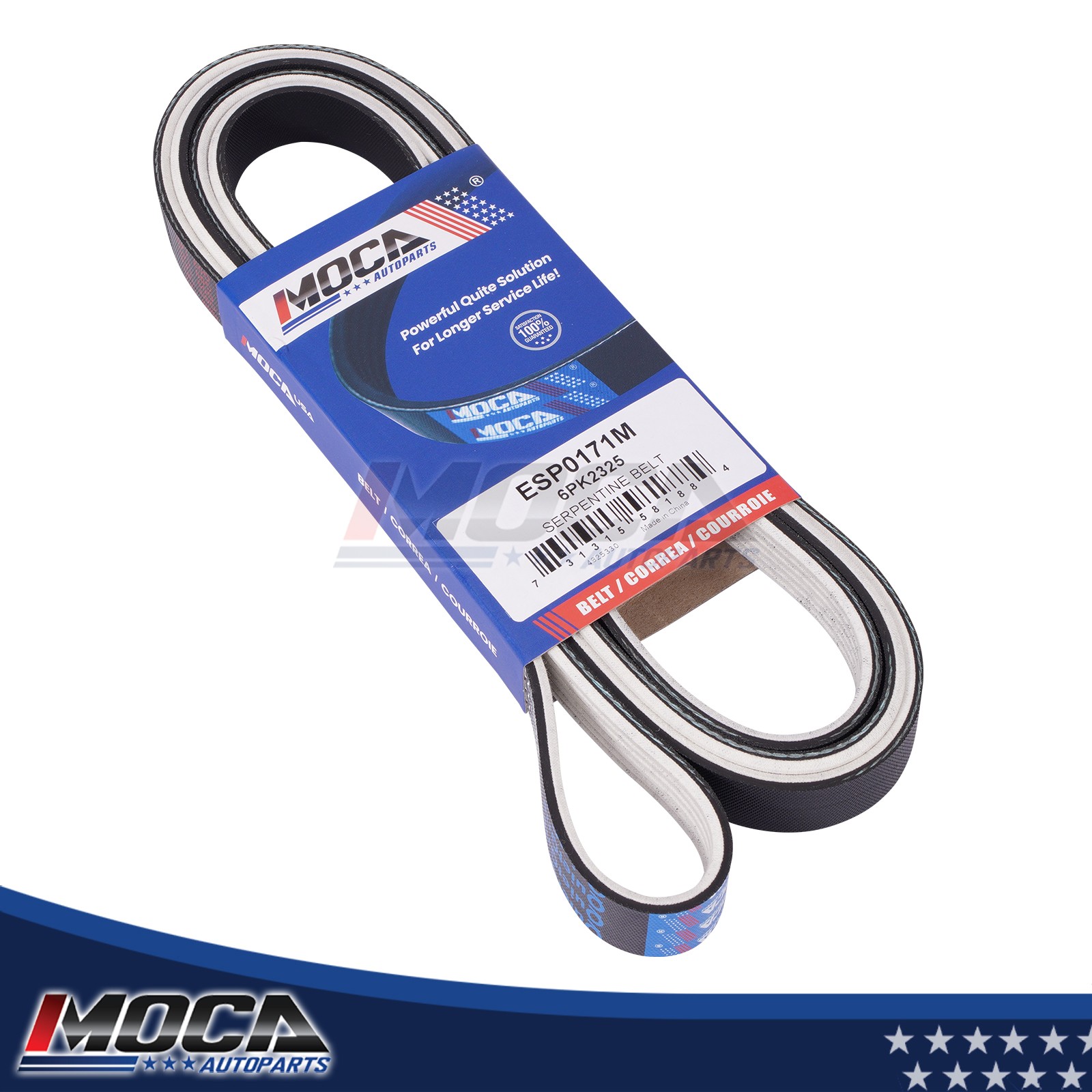 6PK2325 Fabric Faced Serpentine Belt for Ford Chevrolet Pontiac Hummer Mercury