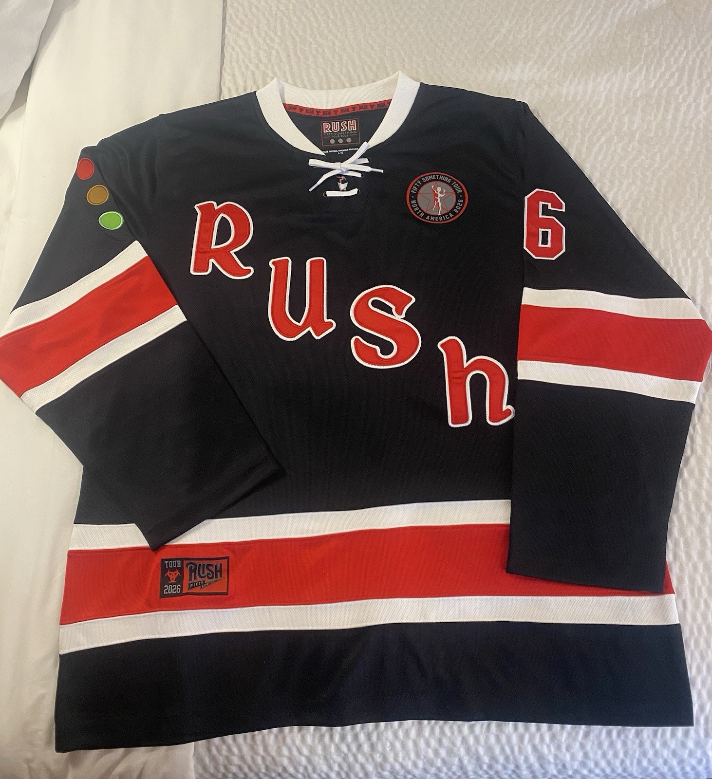 Rush Fifty Something Tour 2026 Official Hockey Jersey L/G- Seattle Pop-Up New