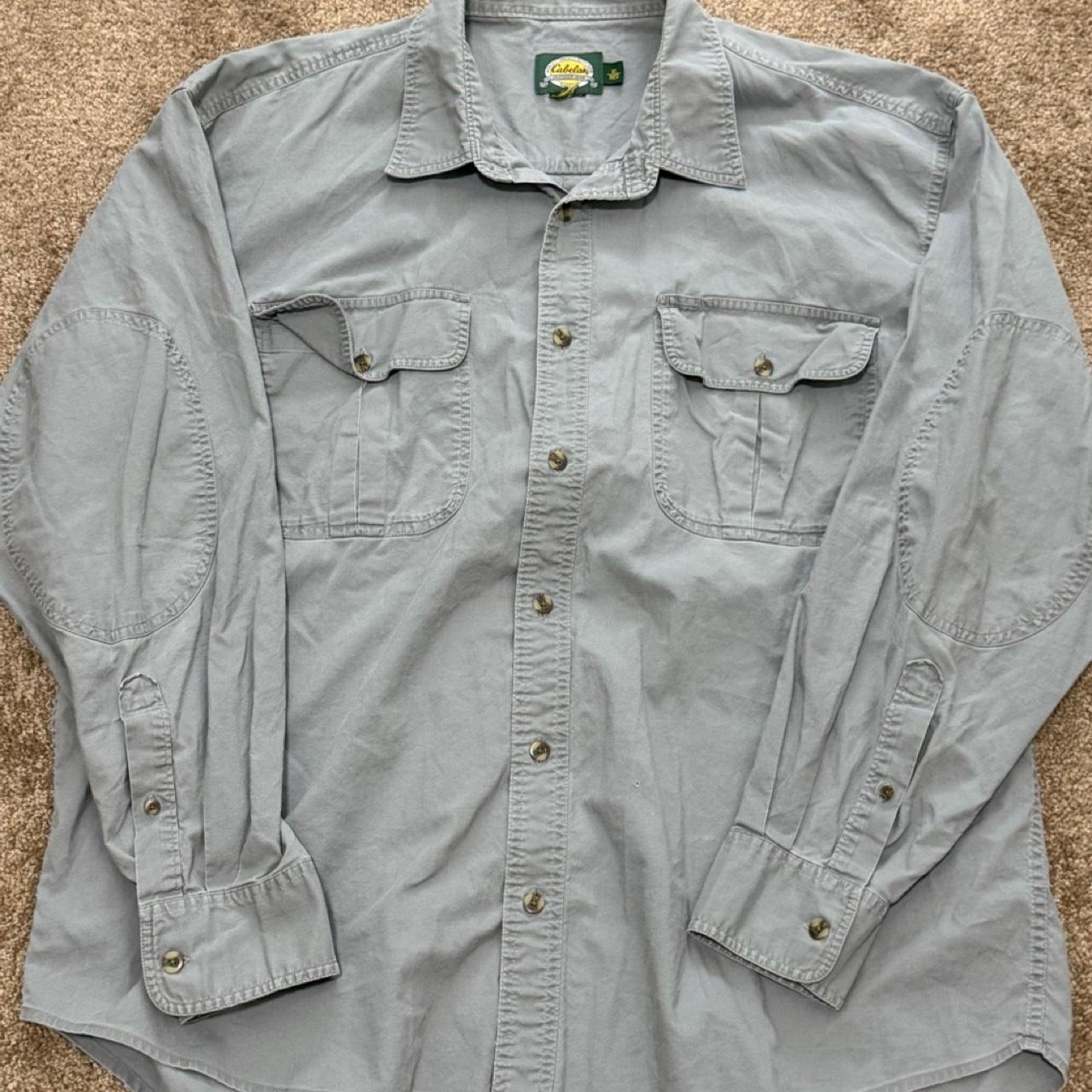 Cabelas blue button up shirt Cabelas blue button up shirt