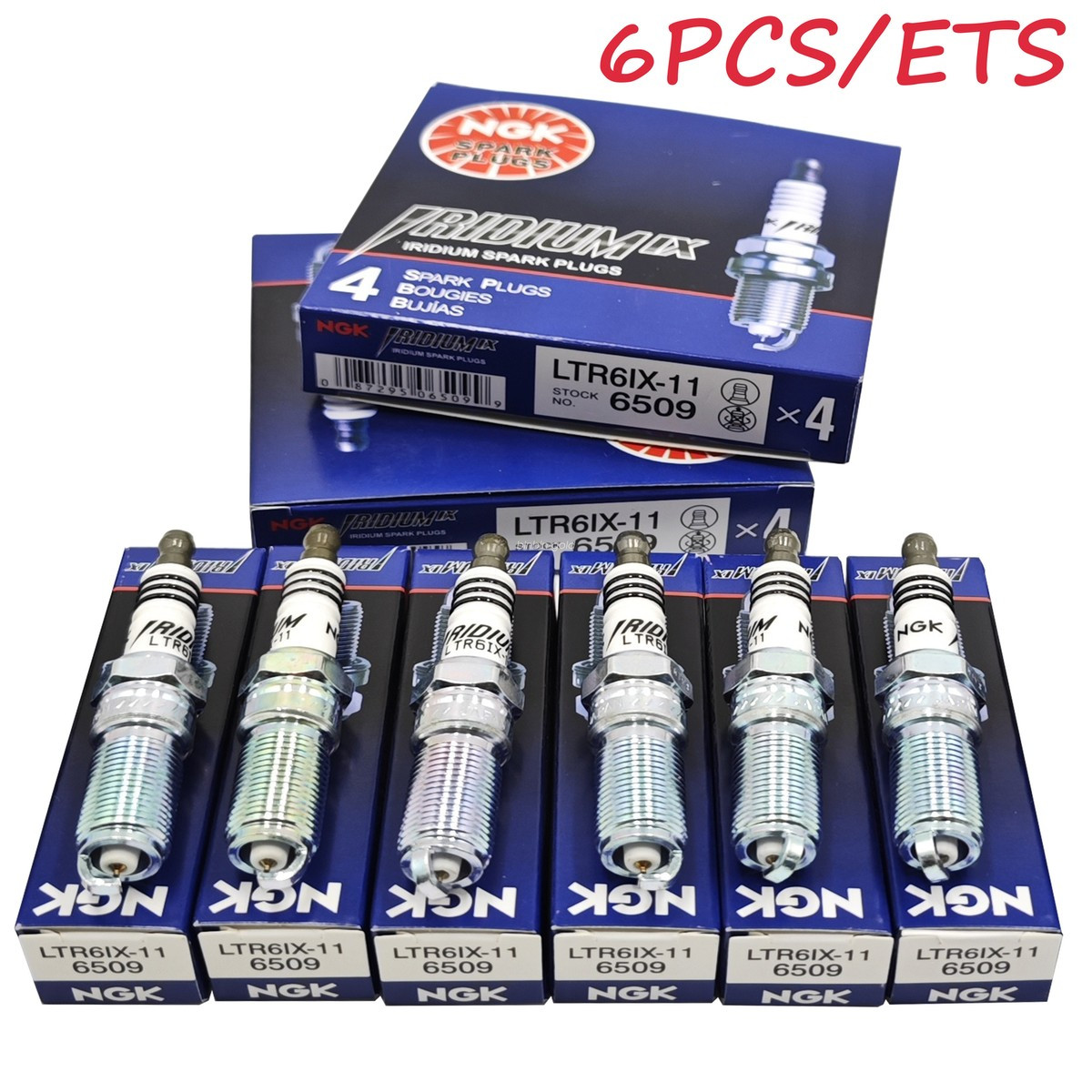 6P Genuine OEM Iridium IX Spark Plugs NGK #6509 LTR6IX-11 For 2011-15 Ford 5.0L 6P Genuine OEM Iridium IX Spark Plugs NGK #6509 LTR6IX-11 For 2011-15 Ford 5.0L