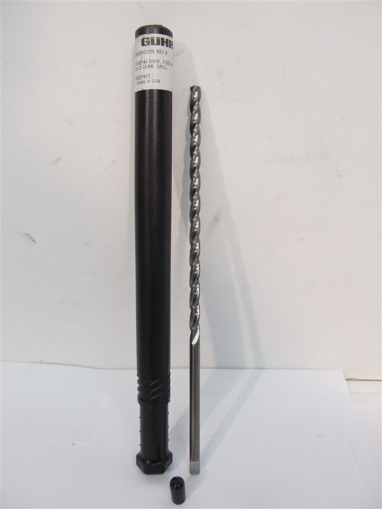 Guhring 17632144, 6mm, 3-Flute, Solid Carbide Extra Lenght Drill Bit - USA