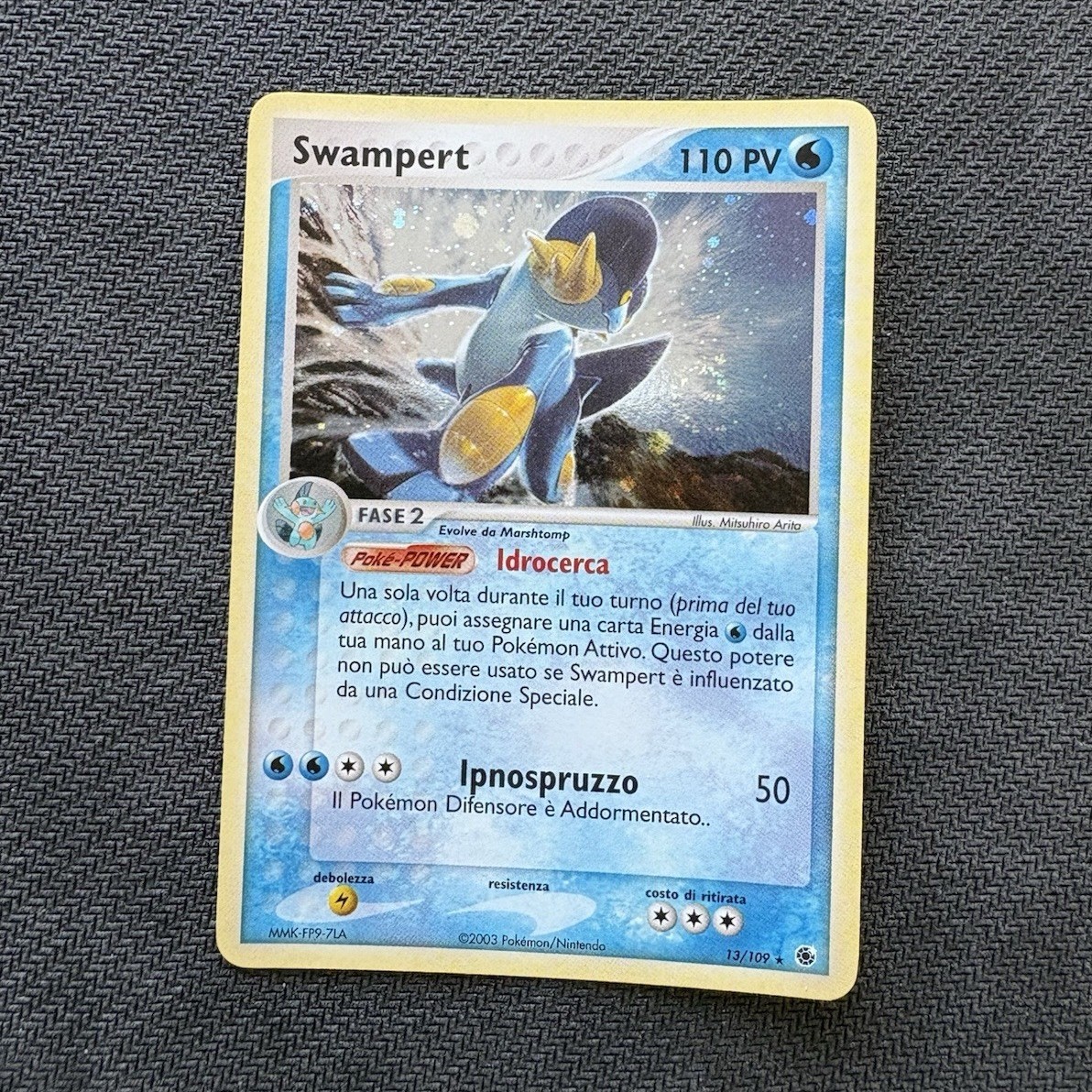 Nintendo Swampert 13/109 EX Ruby & Sapphire Holo Rare Italian 2003 NM ⚫️SWIRL⚫️