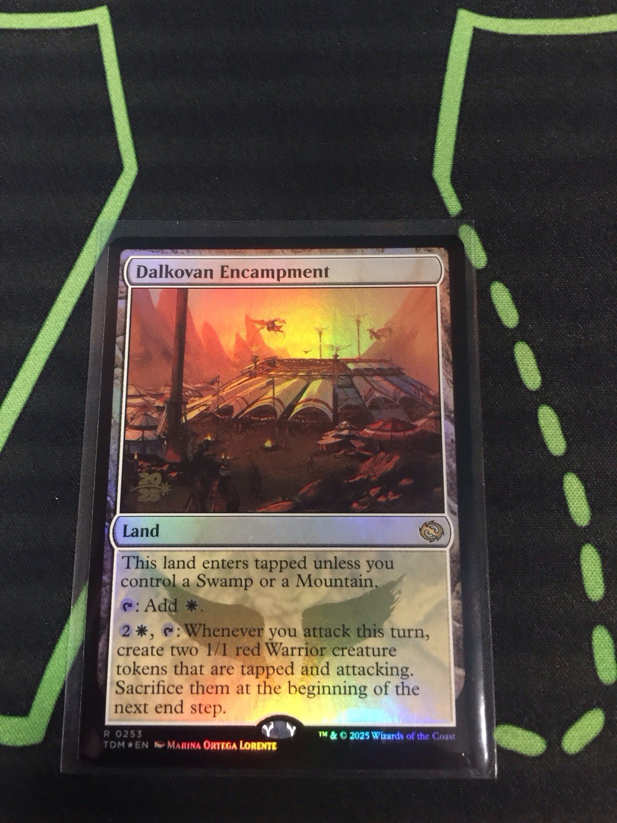 MTG Magic the Gathering Dalkovan Encampment Foil Prerelease Promo Land MTG Magic the Gathering Dalkovan Encampment Foil Prerelease Promo Land