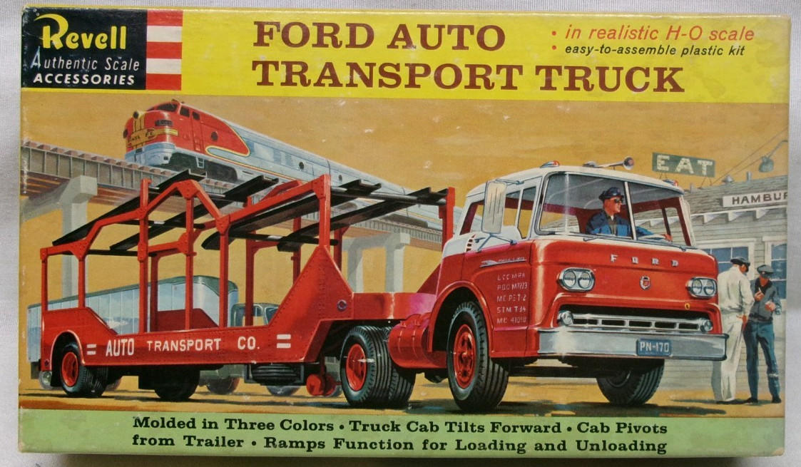 NEW Vintage Revell HO Scale Ford Auto Transport Truck (T-6021:129) 1960\'s