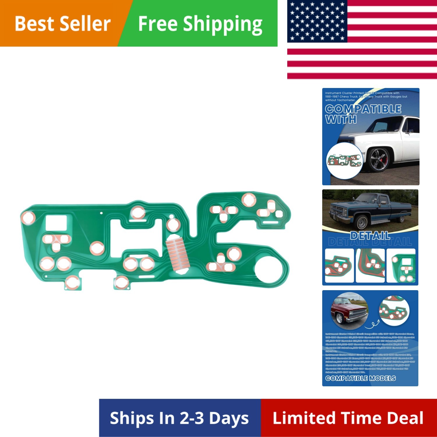 Instrument Cluster Printed Circuit Board Compatible with 1981 1982 1983 1984 ... Instrument Cluster Printed Circuit Board Compatible with 1981 1982 1983 1984 ...
