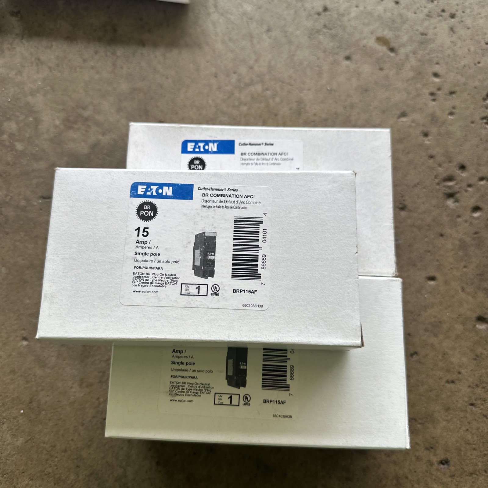 Eaton BRP115AF 120/240V 15A Single Phase Circuit Breaker