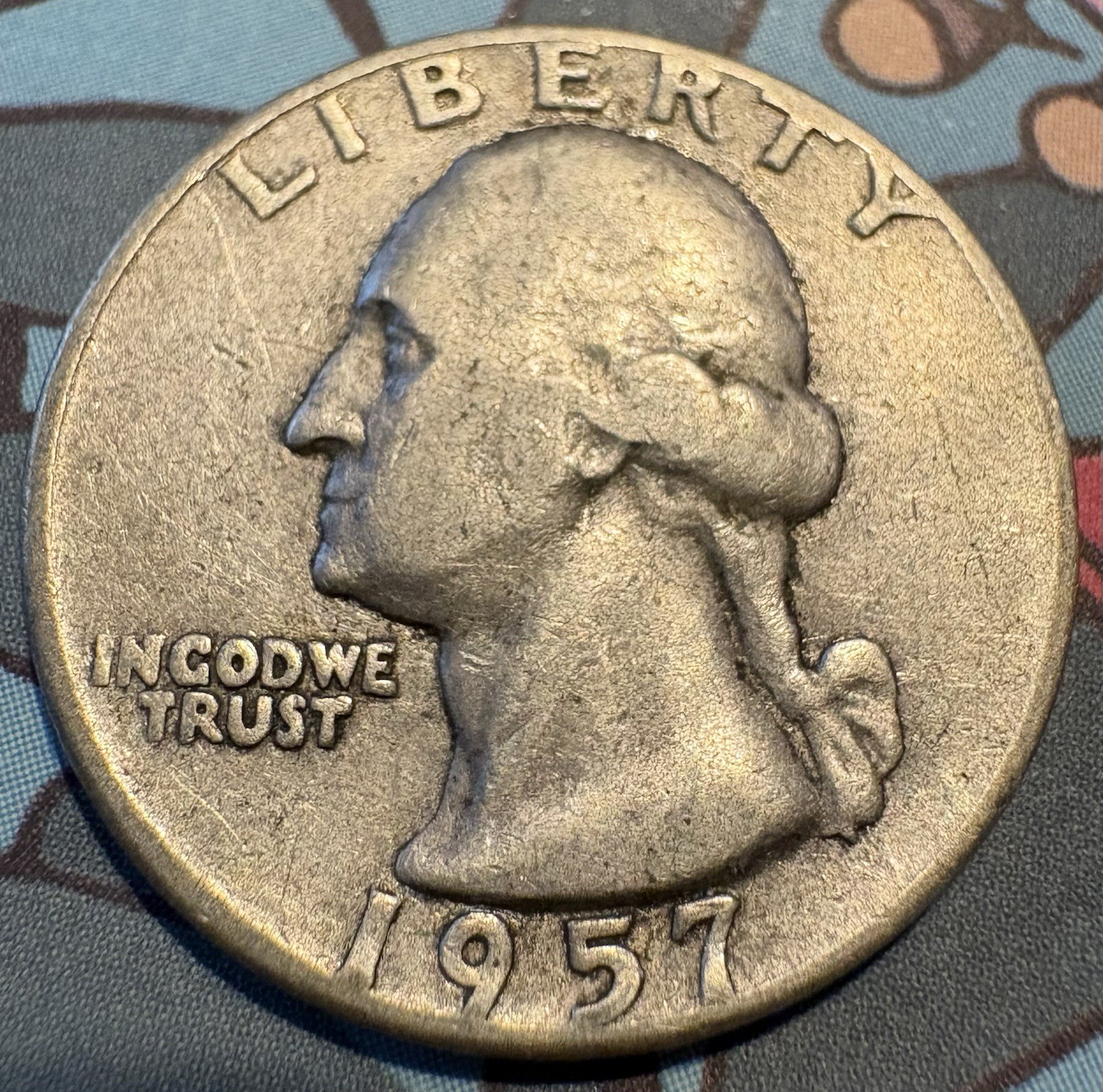 1957 d Washington Quarter 90% Silver 
