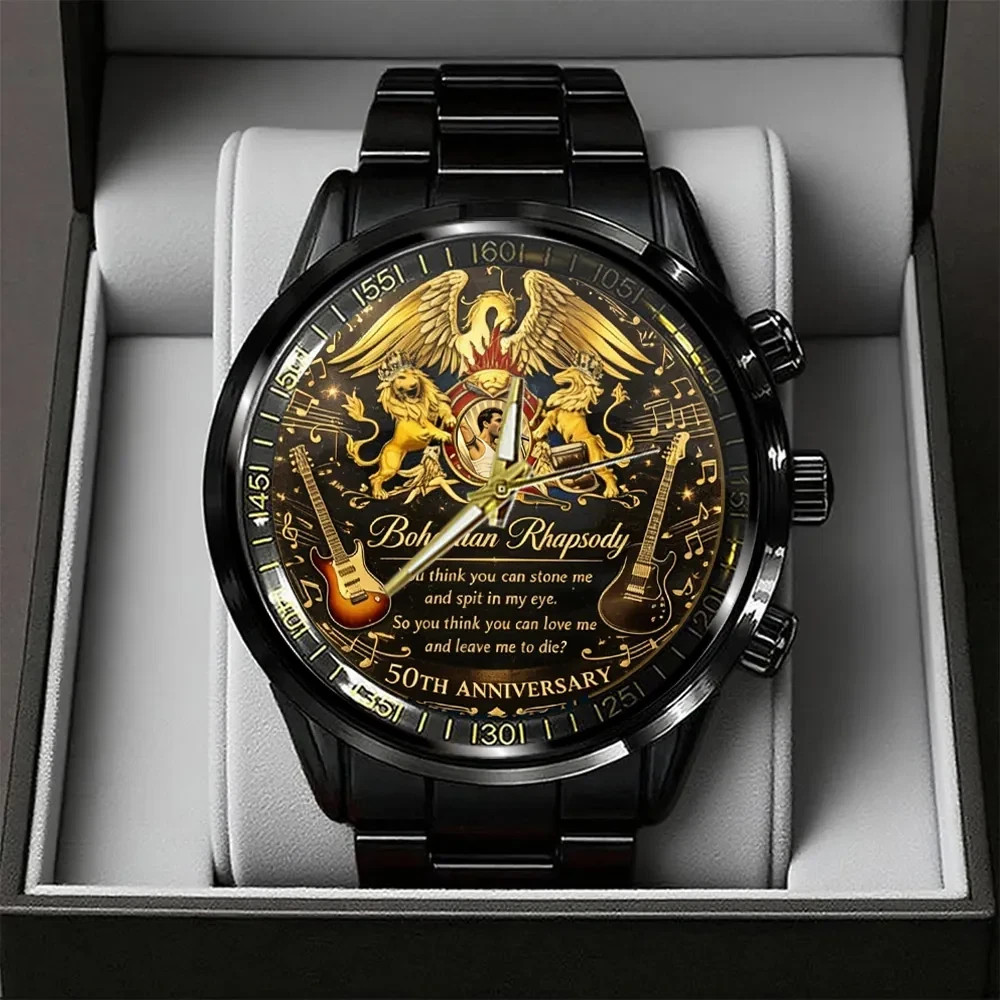Freddie Mercury 50th Anniversary Black Stainless Steel Watch TN1475