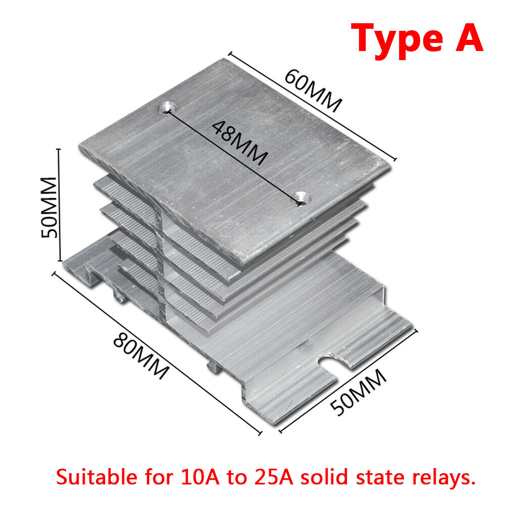 Aluminium Heatsink Heat Sink Radiator Cooling Fin Fit for Solid State Relays SSR