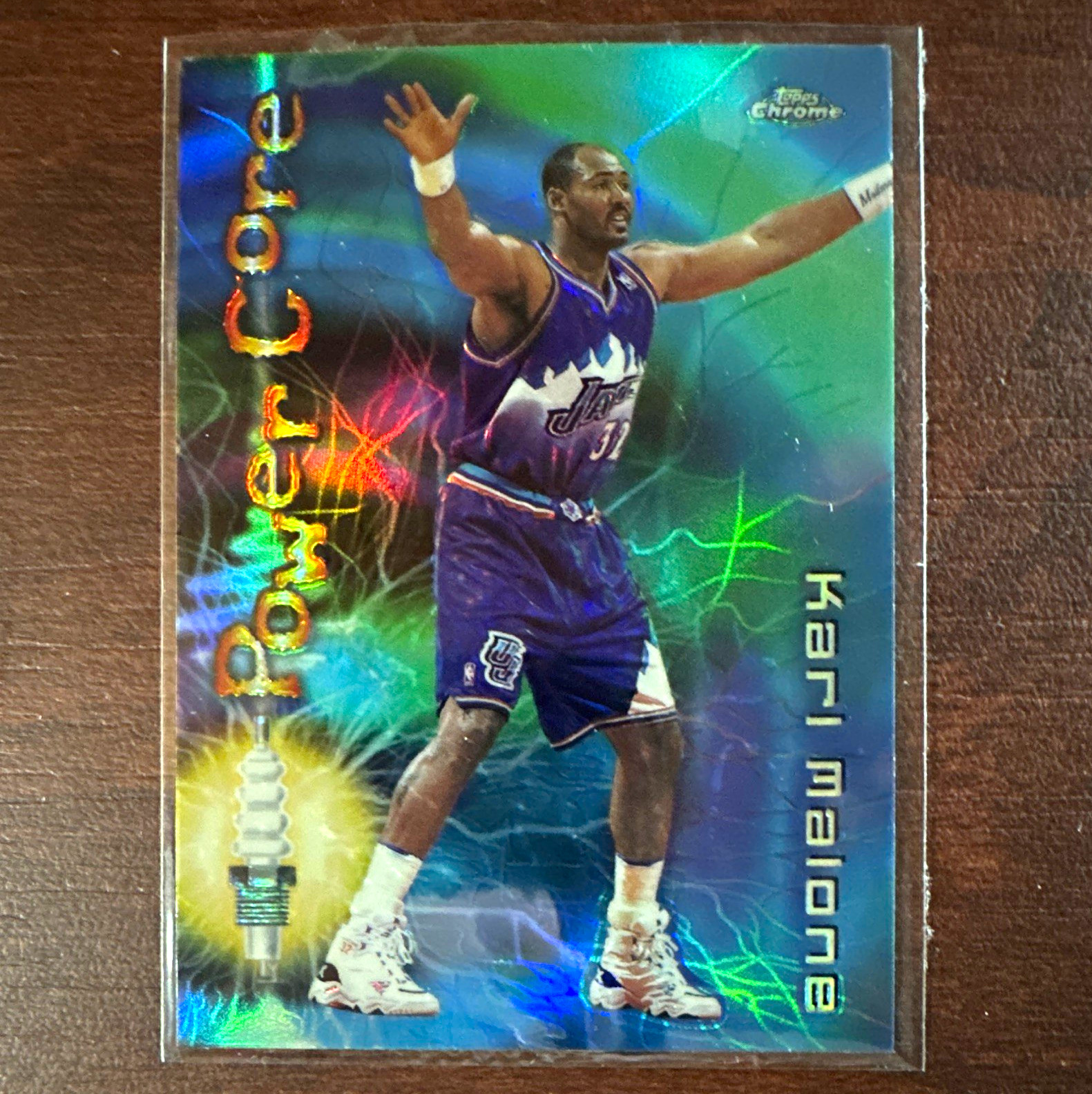 1997-98 Topps Chrome - Season's Best Power Core Karl Malone #16 Jazz Refractor 1997-98 Topps Chrome - Season's Best Power Core Karl Malone #16 Jazz Refractor