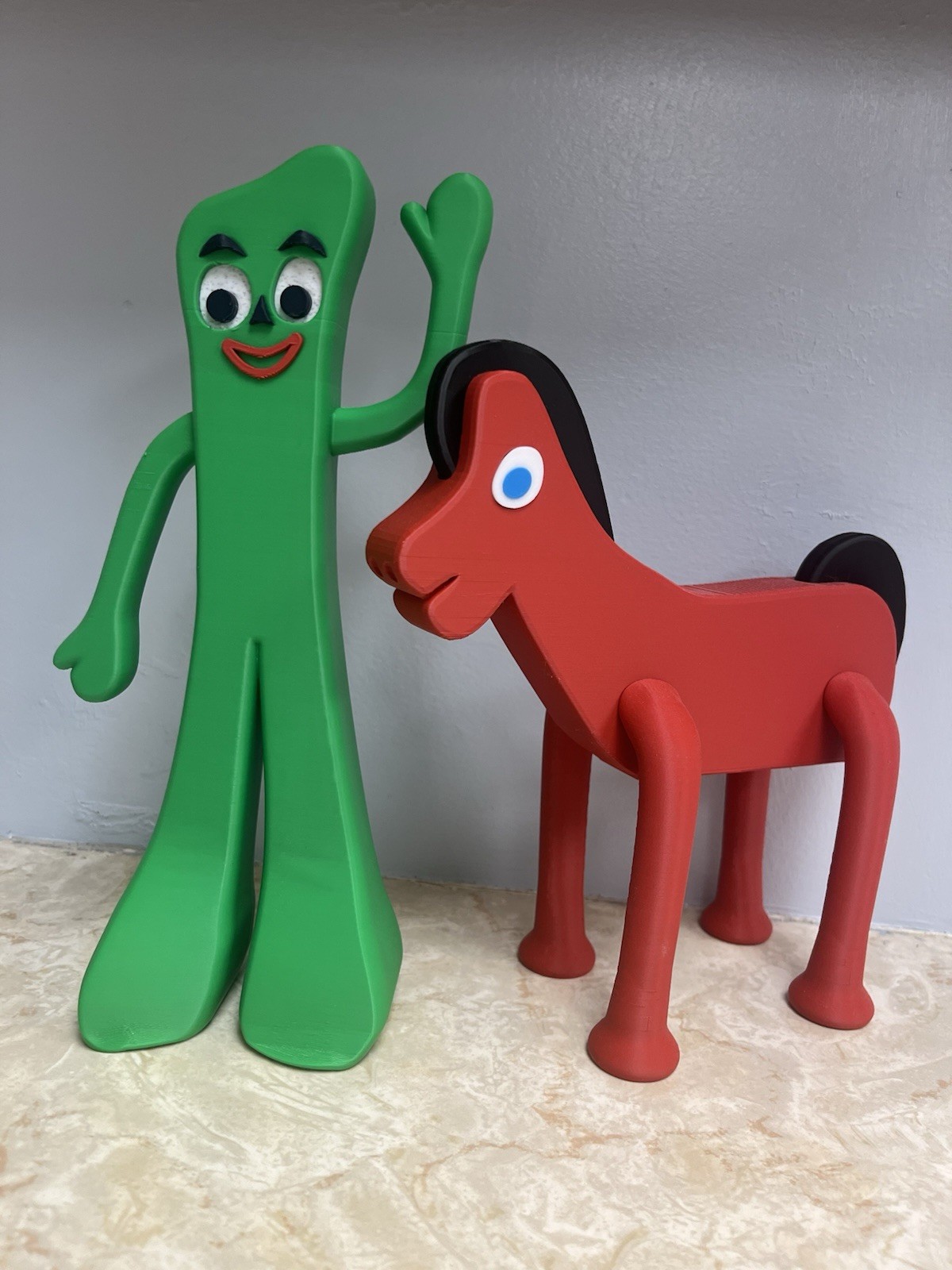 Gumby And Poke Figurines Tall. Set Of 2 Gumby And Poke Figurines Tall. Set Of 2