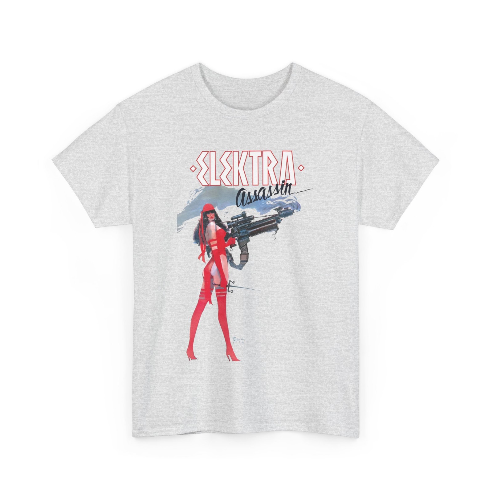 Elektra Assassin T-Shirt Marvel Comics Bill Sienkiewicz Art Vintage-Style Tee